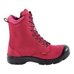 8″ Steel toe work boot for Women - Raspberry