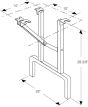 Pattes de table pliantes, noir, 28,375", 2/pqt