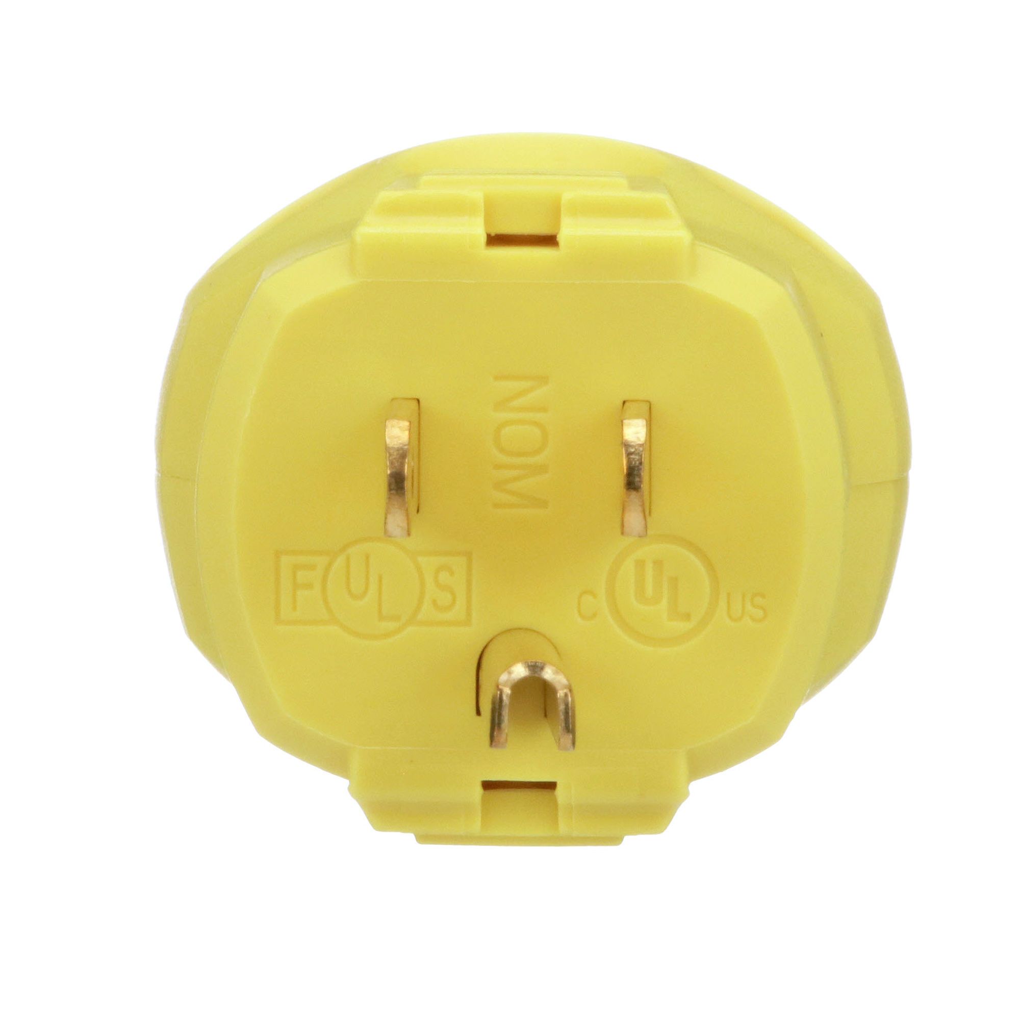 Fiches De Prise Filetées M24x1.5 - Lot De 3, Plastique PP, Hexagonales, Jaune