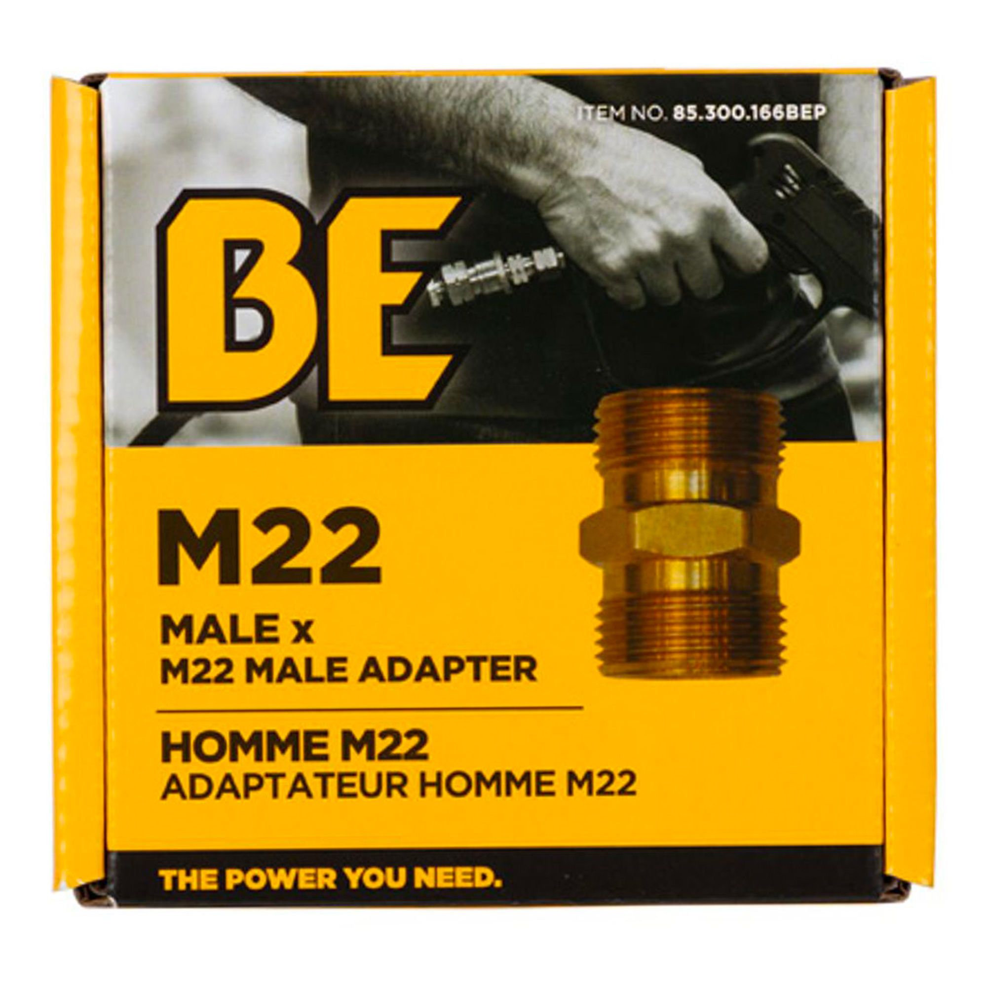 Adaptateur, Mâle M22 x Mâle M22 MNTP M22, brun de BE POWER EQUIPMENT ...