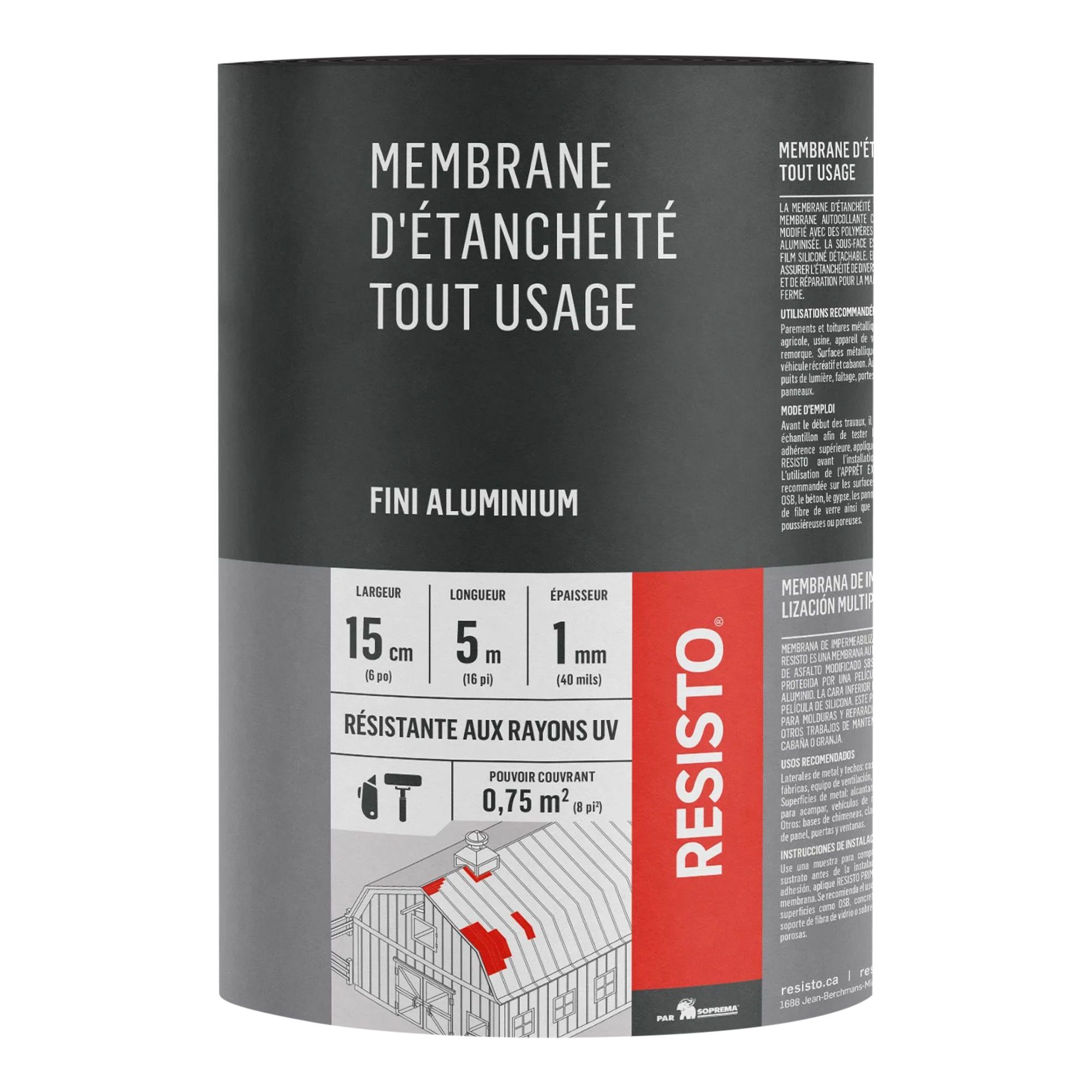 Film De Toit Sous-couche HaGa - Membrane Polypropylène 1.5m X 40m, Protection étanche