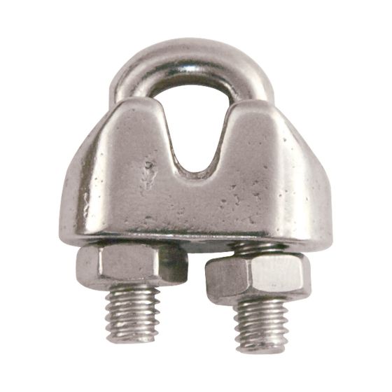 PATIKIL 3mm Trou Fil Corde Agrafes Ensemble, 2 pcs Acier inoxydable 304 Double Trous Serrure Câble Pinces Agrafe avec M4 Hexagone Vis Clé pour Câble Raccord, Argent
