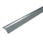 Coupe-froid en aluminium pour bas de porte avec insertion en vinyle, argent, 36"
