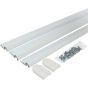 Coupe-froid en vinyle pour porte avec insertion en poly-mousse et cache-vis, blanc, 2 x 82" + 36"