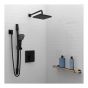 Ensemble de robinet pour douche Quadrato, noir mat