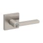 Rosette carrée Halifax Serrure à clé Becs-de-cane - Nickel Satin