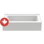 Carene Skirted Bathtub - 59 7/8" x 29 3/4" - High-gloss Acrylic