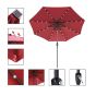 Parasol avec lumières DEL inclinable à 8 branches, en aluminium, 9' DIA