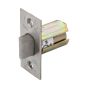 Pêne de porte demi-tour en laiton, 2 3/8", acier inoxydable