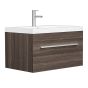 Wall Vanity and Sink - Alamo Relax - 1 Drawer - Alamo Oak - 30" x 17 3/4"