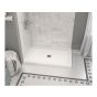 Base de douche configurable MAAX Zone, drain central, 48" x 32", blanc