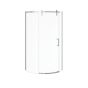 Door and Base Shower Kit - Outback Round - Right - 36" x 36" x 75 5/8" - Clear Glass - Chrome