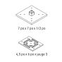 Ensemble de plaques d'appui, 7″ x 7″ x 1/2″