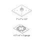 Ensemble de plaques d'appui, 7″ x 7″ x 1/2″