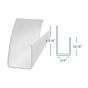 PVC J-Trim for Trusscore RibCore and Slatwall - White - 3/4" x 10'