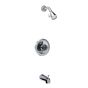 Robinet bain/douche, Elyan, 1 poignée, chrome, 4 morceaux