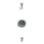 Robinet bain/douche, Elyan, 1 poignée, chrome, 4 morceaux