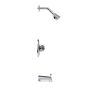 Robinet bain/douche, Elyan, 1 poignée, chrome, 4 morceaux