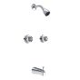Robinet bain/douche Nomis, 2 poignées, chrome, 7 morceaux