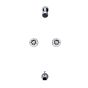 Robinet bain/douche Nomis, 2 poignées, chrome, 7 morceaux