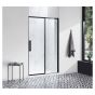 Sliding Shower Door - Camilla - 48" x 32" x 78.74" - Clear Glass – Matte Black