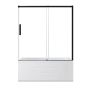 Sliding Tub Door - Camilla - 60" x 78.74" - Glass - Matte Black