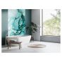 Panneau mural Surface Design, lustré, Turquoise floral, 38,25" x 96" x 0,17"