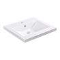 Lavabo encastré rectangulaire en marbre synthétique, 24 1/4" x 21 1/4", blanc