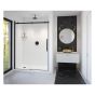 Sliding Shower Door - Vela - 56 1/2" - 59" x 78 3/4" - Clear Glass - Matte Black/Brushed Gold