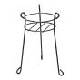 Support rond pour plante d'intérieur ou d'extérieur, 21" x 10", noir