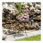 Support rond pour plante d'intérieur ou d'extérieur, 21" x 10", noir