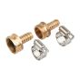 Kit de réparation de tuyau en laiton 1/2" avec colliers en acier inoxydable