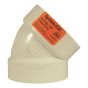 System 636 PVC FGV 45° Elbow - Hub - 2" - White