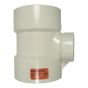System 636 PVC FGV Tee - Hub - 3" - White