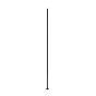 Stair Baluster - Wrought Iron - Square - 3/8" x 41" - Matte Black