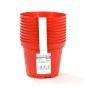 Pot de production pour semis en plastique, rouge, 4", 10/pqt