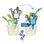 Réservoir d'eau décoratif, style Nelly, en plastique, 16 cm, vert