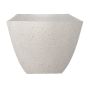 Pot Newland, blanc, fini pierre, 16" x 13"