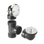 Trop-plein de bain ABS avec bouchon lever et tourner, chrome