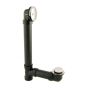 Trop-plein de bain ABS avec bouchon à cliquer (Tip Toe), chrome