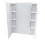 Ensemble de mur de bain, motif de grandes tuiles verticales, 60" x 36" x 80", 5 morceaux