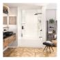 Ensemble de mur de bain, motif de grandes tuiles verticales, 60" x 36" x 80", 5 morceaux