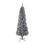 Christmas Tree - Snowy - 200 White and Multi-Coloured Lights - 7'