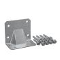 Angle de gousset pour ouragan galvanisé, avec vis SDS 1/4" x 1 1/2"