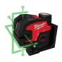 Niveau laser vert à point croisé et 4 points, avec batterie lithium-ion, 12 V