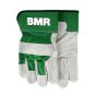 Gants en cuir de vache, hiver, vert/gris, moyen