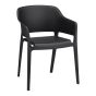 Chaise en plastique empilable, noir