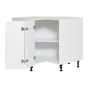 Base Cabinet Corner 2 Doors - Shaker - White - 36" x 34 3/4" x 24"
