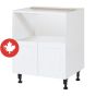 Base Cabinet Microwave 2 Doors - Shaker - White - 24" x 34 3/4" x 24"