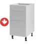 Base Cabinet 3 Drawers - Shaker - Grey - 15" x 34 3/4" x 24"